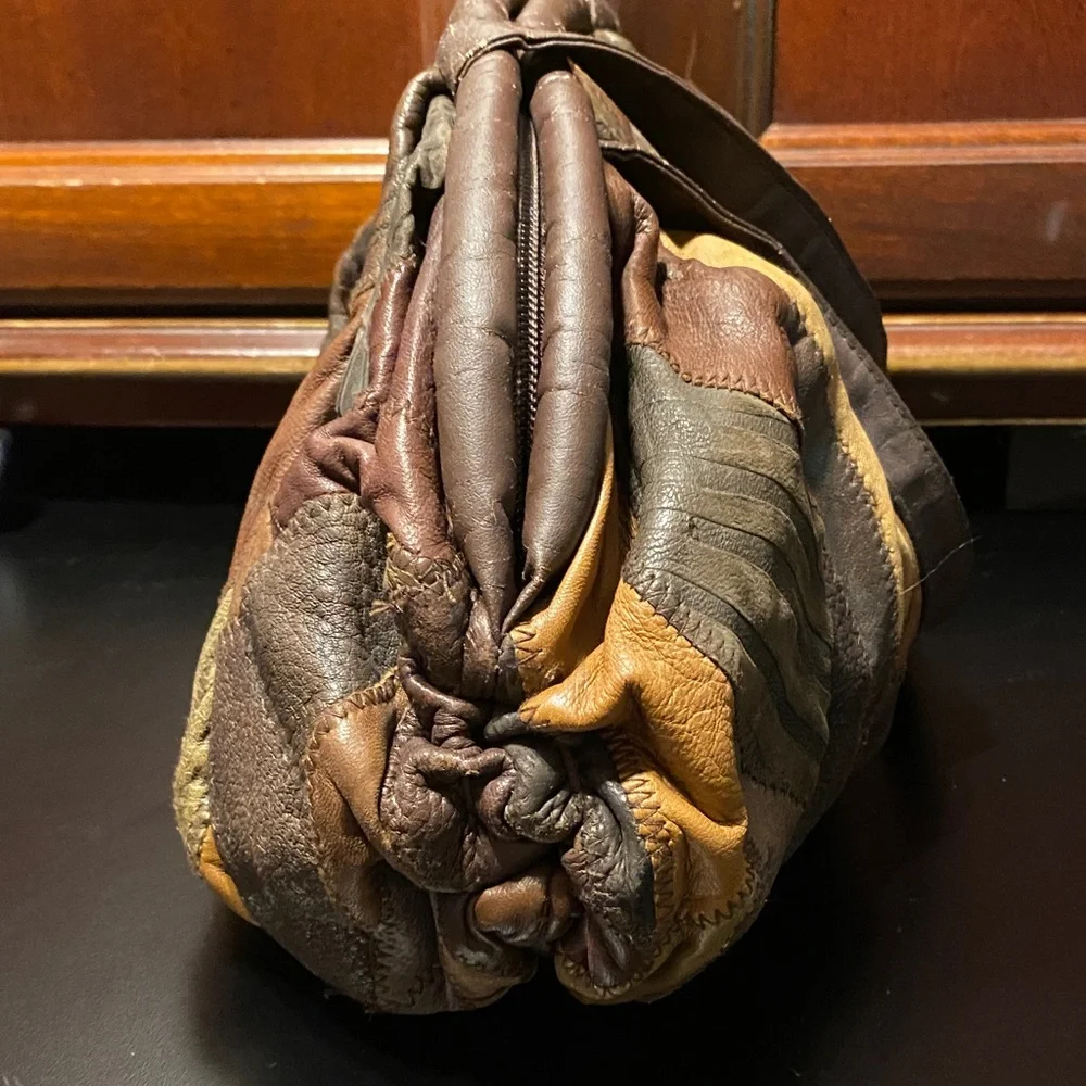 Soft leather vintage hobo bag